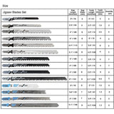 Darrahopens Tools > Industrial Tools > Saw Accessories 48 pcs T-Shank Jigsaw Blades, Made Of Hcs/Hss, With Storage Case For Cutting Wood, Plastic And Metal