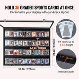 Darrahopens Tools > Industrial Tools > Saw Accessories VEVOR 36 Graded Sports Card Display Case, 775 x 617 x 55 mm, Baseball Card Display Frame with 98% UV Protection Clear View PC Glass, Lockable Wall Cabinet for Football Basketball Hockey Trading Card