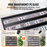 Darrahopens Tools > Industrial Tools > Saw Accessories VEVOR 36 Graded Sports Card Display Case, 775 x 617 x 55 mm, Baseball Card Display Frame with 98% UV Protection Clear View PC Glass, Lockable Wall Cabinet for Football Basketball Hockey Trading Card
