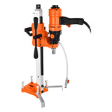 Darrahopens Tools > Industrial Tools > Traffic Control & Parking Tools VEVOR Diamond Core Drilling Machine, 200 mm Drilling Diameter, 2-in-1 Handheld & Stand-Mount Dry and Wet Concrete Core Drill Rig with 4 Bits, 1000/2250 RPM 2-Speed, for Concrete Brick Stone, 1500W