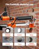 Darrahopens Tools > Industrial Tools > Traffic Control & Parking Tools VEVOR Diamond Core Drilling Machine, 200 mm Drilling Diameter, 2-in-1 Handheld & Stand-Mount Dry and Wet Concrete Core Drill Rig with 4 Bits, 1000/2250 RPM 2-Speed, for Concrete Brick Stone, 1500W
