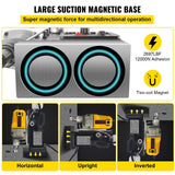 Darrahopens Tools > Industrial Tools > Traffic Control & Parking Tools VEVOR Magnetic Drill, 1100W 1.57" Boring Diameter, 2697lbf/12000N Portable Electric Mag Drill Press with 7 Bits, 580 RPM Max Speed Drilling Machine for any Surface and Home Improvement