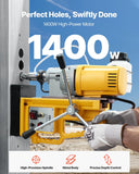 Darrahopens Tools > Industrial Tools > Traffic Control & Parking Tools VEVOR Magnetic Drill, 1400W Motor 2 in Boring Diameter, 2922 lbf Portable Electric Mag Drill Press, 0-750 RPM Variable Speed, Drilling Machine for Metal Surface, Industrial and Home Improvement