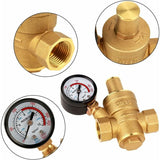 Darrahopens Tools > Industrial Tools > Transformers & Regulators Adjustable Water Pressure Regulator Reducer With Dn15 Brass Measuring Meter