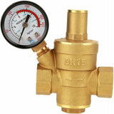 Darrahopens Tools > Industrial Tools > Transformers & Regulators Adjustable Water Pressure Regulator Reducer With Dn15 Brass Measuring Meter