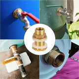 Darrahopens Tools > Industrial Tools > Water Filtration Accessories 1/2 Brass Water Tank Water Pipe Connector 2 pcs 4.2Cm Brass Water Tank Socket 1/2 Inch Brass Water Connector For Rain