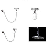 Darrahopens Tools > Industrial Tools > Water Filtration Accessories 2 pcs Faucet Water Purifier and Shower Water Filter, Tap Water Filtration Cartridge, Household Water Softener, Silver Finish In Australia - Darrahopens