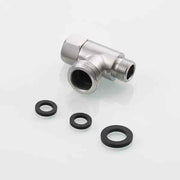 Darrahopens Tools > Industrial Tools > Water Filtration Accessories 3-way 3/8" and 1/2" 3-way adapter Tee connector Stainless steel 3/8" water pipe T-connector, G1/2 Thread, Brushed Nickel Finish