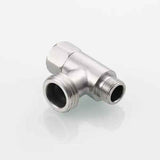 Darrahopens Tools > Industrial Tools > Water Filtration Accessories 3-way 3/8" and 1/2" 3-way adapter Tee connector Stainless steel 3/8" water pipe T-connector, G1/2 Thread, Brushed Nickel Finish