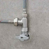 Darrahopens Tools > Industrial Tools > Water Filtration Accessories 3-way 3/8" and 1/2" 3-way adapter Tee connector Stainless steel 3/8" water pipe T-connector, G1/2 Thread, Brushed Nickel Finish