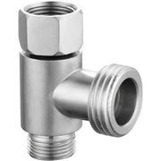 Darrahopens Tools > Industrial Tools > Water Filtration Accessories 3-way 3/8" and 1/2" 3-way adapter Tee connector Stainless steel 3/8" water pipe T-connector, G1/2 Thread, Brushed Nickel Finish