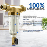 Darrahopens Tools > Industrial Tools > Water Filtration Accessories Reusable Sediment Water Filter Pre-Filter for Well Water Pipes