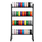 Darrahopens Tools > Industrial Tools > Water Filtration Accessories VEVOR 3D Printer Filament Storage Rack, 4 Tier Heavy Duty Storage Shelf, Rolling Filament Spool Holders Racks with Wheels, Filaments Organzied for 3D Printing Station, Office, Workshop (Shelf Only)