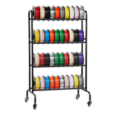 Darrahopens Tools > Industrial Tools > Water Filtration Accessories VEVOR 3D Printer Filament Storage Rack, 4 Tier Heavy Duty Storage Shelf, Rolling Filament Spool Holders Racks with Wheels, Filaments Organzied for 3D Printing Station, Office, Workshop (Shelf Only)