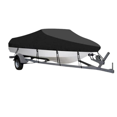 Darrahopens Tools > Industrial Tools > Work Safety Protective Equipment 14-16ft Waterproof Boat Cover Trailerable V-Hull Runabout UV Resistant Marine Grade Storage Tarp with Straps (Black, 530cm x 290cm)