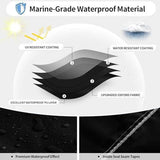 Darrahopens Tools > Industrial Tools > Work Safety Protective Equipment 20-22ft Waterproof Boat Cover Trailerable V-Hull Runabout UV Resistant Marine Grade Storage Tarpaulin with Straps (Black, 700cm x 320cm)