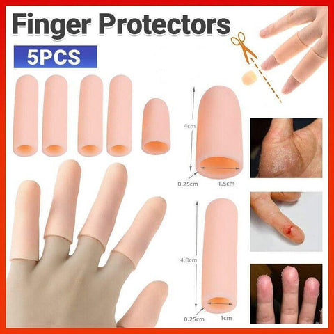 Darrahopens Tools > Industrial Tools > Work Safety Protective Equipment 5Pcs Silicone Finger Protector Finger Caps Tube Anti-Slip Finger Cover Au Stock