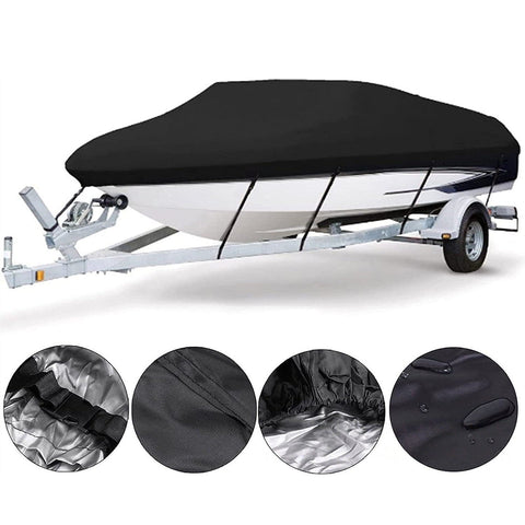 Darrahopens Tools > Industrial Tools > Work Safety Protective Equipment Black Heavy-Duty V-Hull Shield for 11 to 13 FT Yachts - All-Weather Water / Dust / UV Resistant 190T Silver Coated  Marine Protector