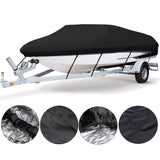 Darrahopens Tools > Industrial Tools > Work Safety Protective Equipment Black Heavy-Duty V-Hull Shield for 17 to 19 FT Yachts - All-Weather Water / Dust / UV Resistant 190T Silver Coated  Marine Protector