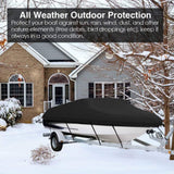 Darrahopens Tools > Industrial Tools > Work Safety Protective Equipment Black Heavy-Duty V-Hull Shield for 17 to 19 FT Yachts - All-Weather Water / Dust / UV Resistant 190T Silver Coated  Marine Protector