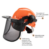 Darrahopens Tools > Industrial Tools > Work Safety Protective Equipment Chainsaw Brushcutter Hard Hat Safety Helmet Face Shield With Visor & Ear Muffs For Landscaping Gardening Lawn Mowing Edge Trimming CE Approved