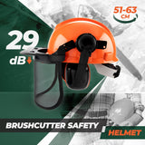 Darrahopens Tools > Industrial Tools > Work Safety Protective Equipment Chainsaw Brushcutter Hard Hat Safety Helmet Face Shield With Visor & Ear Muffs For Landscaping Gardening Lawn Mowing Edge Trimming CE Approved