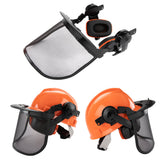Darrahopens Tools > Industrial Tools > Work Safety Protective Equipment Chainsaw Brushcutter Hard Hat Safety Helmet Face Shield With Visor & Ear Muffs For Landscaping Gardening Lawn Mowing Edge Trimming CE Approved