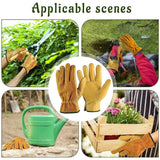 Darrahopens Tools > Industrial Tools > Work Safety Protective Equipment Cowhide Work Gloves, For Drivers, Diy, Gardening, Storage, Farm Work, Multifunctional (L, Yellow)