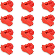 Darrahopens Tools > Industrial Tools > Work Safety Protective Equipment Emergency Whistles with Lanyard - Set of 12 - Loud & Clear Sound - Safety Whistles for Sports & Self-Defense - Red