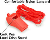 Darrahopens Tools > Industrial Tools > Work Safety Protective Equipment Emergency Whistles with Lanyard - Set of 12 - Loud & Clear Sound - Safety Whistles for Sports & Self-Defense - Red