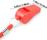 Darrahopens Tools > Industrial Tools > Work Safety Protective Equipment Emergency Whistles with Lanyard - Set of 12 - Loud & Clear Sound - Safety Whistles for Sports & Self-Defense - Red