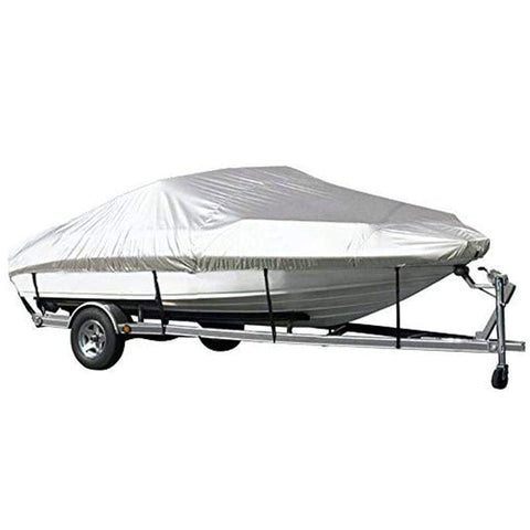 Darrahopens Tools > Industrial Tools > Work Safety Protective Equipment Grey Heavy Duty Waterproof Tarp Covers with Storage Bag, Fits V-Hull, Fish&Ski, Pro-Style, Fishing, Runabout, Bass Boats, 16-18FT(570cm*300cm)