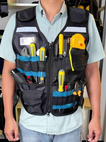 Darrahopens Tools > Industrial Tools > Work Safety Protective Equipment tool vest, multi pocket vest, industrial tool vest, work safety vest, tool storage vest, breathable work vest, australia tool vest, construction tool vest