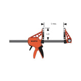 Darrahopens Tools > Other Tools 300mm Wurth Quick-Grip One Handed Bar Clamp F Clamp Hand Trigger Action Clamp