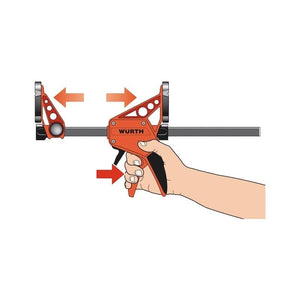 Darrahopens Tools > Other Tools 300mm Wurth Quick-Grip One Handed Bar Clamp F Clamp Hand Trigger Action Clamp
