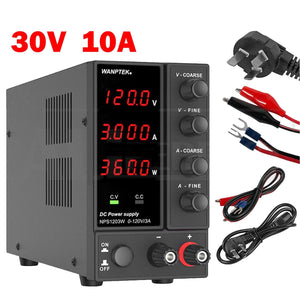 Darrahopens Tools > Other Tools 30V 10A DC Adjustable Power Supply kaiweets Variable Lab Bench Digital Display