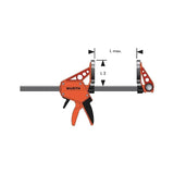 Darrahopens Tools > Other Tools 450mm Wurth Quick-Grip One Handed Bar Clamp F Clamp Hand Trigger Action Clamp