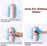 Darrahopens Tools > Other Tools > Caulking Tools Silicone Tumbler Cradle with Built-In Slot, Craft Cup Holder and Felt-Edge Squeegee for Applying Vinyl Decals to Cups and Bottles, Cyan In Australia - Darrahopens