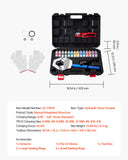 Darrahopens Tools > Other Tools > Caulking Tools VEVOR Hydraulic Hose Crimper, Hydra-Krimp AC Hose Crimper Kit with 7 Dies Snap-On, Integral Manual Hydraulic A/C Hoses Crimping Tool for Automotive & Air Conditioning Repair - with Carrying Case