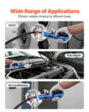Darrahopens Tools > Other Tools > Caulking Tools VEVOR Hydraulic Hose Crimper, Hydra-Krimp AC Hose Crimper Kit with 7 Dies Snap-On, Integral Manual Hydraulic A/C Hoses Crimping Tool for Automotive & Air Conditioning Repair - with Carrying Case
