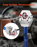 Darrahopens Tools > Other Tools > Caulking Tools VEVOR Hydraulic Hose Crimper, Hydra-Krimp AC Hose Crimper Kit with 7 Dies Snap-On, Integral Manual Hydraulic A/C Hoses Crimping Tool for Automotive & Air Conditioning Repair - with Carrying Case