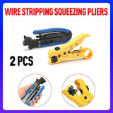 Darrahopens Tools > Other Tools > Cutters 2pcs Coaxial Cable Crimper and Wire Stripper Tool Kit for RG6 RG59 RG11 F Type