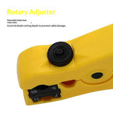 Darrahopens Tools > Other Tools > Cutters All-In-One Stripping Tool Universal Cable Wire Stripper, Coaxial Cable andWire Cutting Tool Multifunction Coax Stripper for Flat or Round Yellow