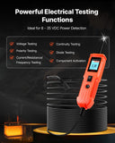Darrahopens Tools > Other Tools > Cutters VEVOR Automotive Circuit Tester, 8 - 35 DCV Power Circuit Probe Tester with TFT Color Display and Lighting, Automotive Power Tester Probe with 13 ft / 4 m Cable, ABS Shell Electrical Detector Finder