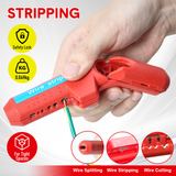 Darrahopens Tools > Other Tools > Cutters Wire Stripper Ergonomic Curved Handle Cable Stripping Splitting Cut Tool Wide Stripping Ranges Hand Tool with 6 Size Planer Holes for Electrical
