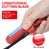 Darrahopens Tools > Other Tools > Cutters Wire Stripper Ergonomic Curved Handle Cable Stripping Splitting Cut Tool Wide Stripping Ranges Hand Tool with 6 Size Planer Holes for Electrical