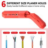 Darrahopens Tools > Other Tools > Cutters Wire Stripper Ergonomic Curved Handle Cable Stripping Splitting Cut Tool Wide Stripping Ranges Hand Tool with 6 Size Planer Holes for Electrical