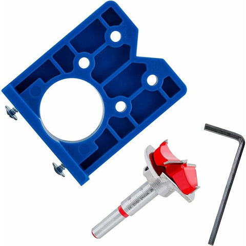 Darrahopens Tools > Other Tools > Drill & Screwdriver Accessories 1 pcs Hinge Jig Drill Bit Sets, Hole Locator Bits, Drilling Jig For Hinges (35Mm Hinge Drilling Jig + Drill Bit Set)