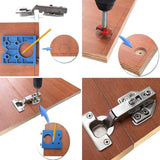 Darrahopens Tools > Other Tools > Drill & Screwdriver Accessories 1 pcs Hinge Jig Drill Bit Sets, Hole Locator Bits, Drilling Jig For Hinges (35Mm Hinge Drilling Jig + Drill Bit Set)