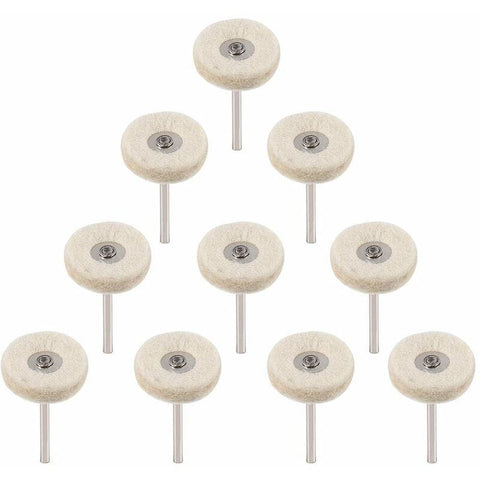 Darrahopens Tools > Other Tools > Drill & Screwdriver Accessories 10 pcs Polishing Wheel 25Mm Wool Felt Buffing Wheels Drill Grinder Wheels Brushes ROtary Tool With Handle